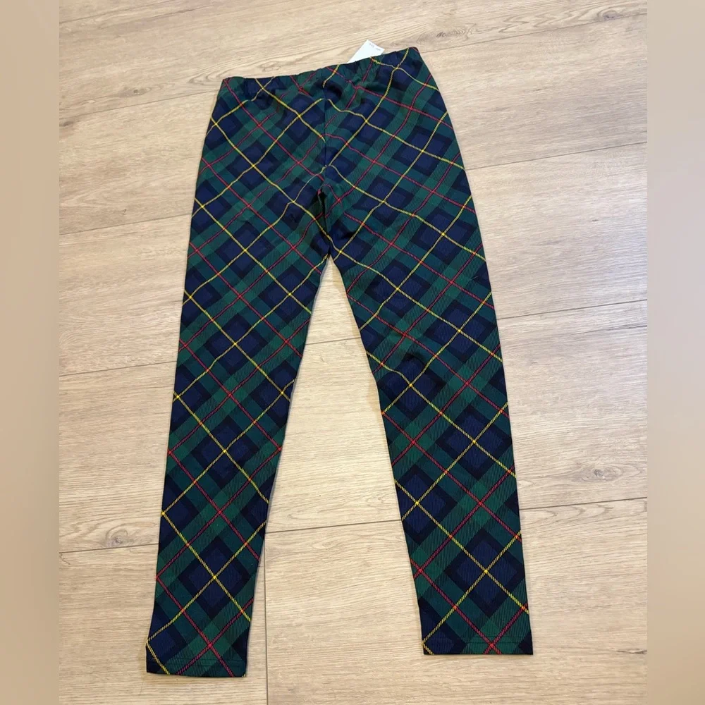 NWT Ralph‎ Lauren Youth Plaid leggings Large